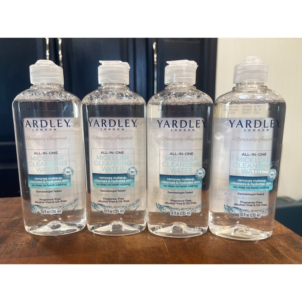 (4) Yardley London All-In-One MICELLAR Cleansing Water Makeup Remover 10 Oz ea